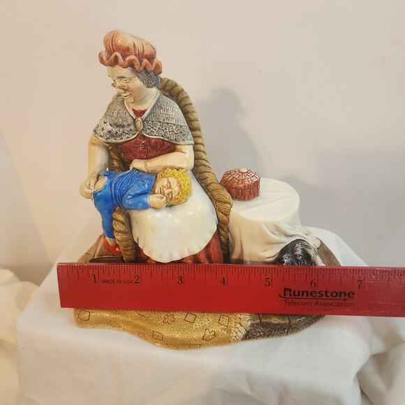 Vtg 1981 Naturecraft England Grandmas Comfort Figure 882 Hand Painted Stonecraft - Picture 6 of 12